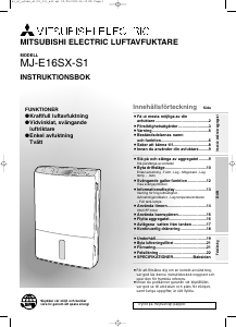 Bruksanvisning Mitsubishi MJ-E16SX-S1 Avfuktare