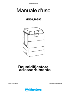 Manuale Munters MG50 Deumidificatore