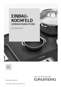 Bedienungsanleitung Grundig GIEI 824470 HX Kochfeld