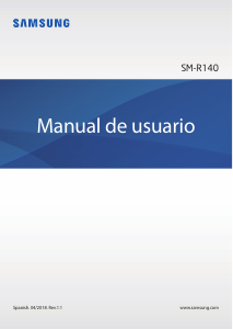 Manual de uso Samsung SM-R140 Gear Auriculares