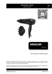 Manual Sencor SHD 108VT Hair Dryer