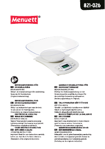 Manual Menuett 821-026 Kitchen Scale