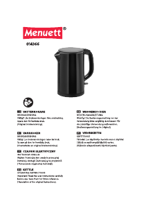 Manual Menuett 014-366 Kettle