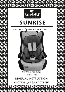 Manuale Lorelli Sunrise Seggiolino per auto