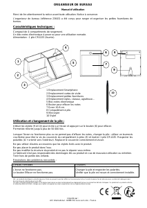 Mode d’emploi CEP 23643 Organisateur de bureau