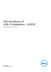 Bruksanvisning Dell U2421E LCD skärm