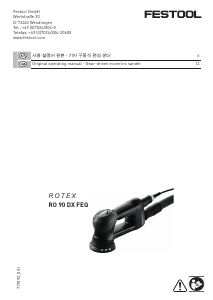 Handleiding Festool RO 90 DX FEQ Excentrische schuurmachine