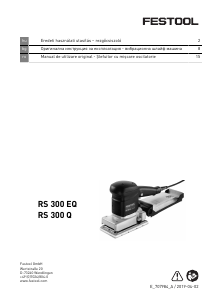 Manual Festool RS 300 EQ Mașină de șlefuit orbitală