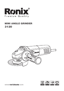 Manual Ronix 3120 Angle Grinder