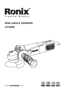 Manual Ronix 3100K Angle Grinder