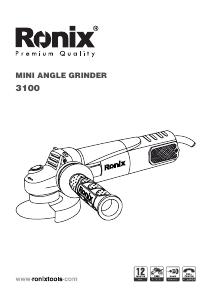 Manual Ronix 3100 Angle Grinder