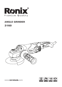 Manual Ronix 3160 Angle Grinder