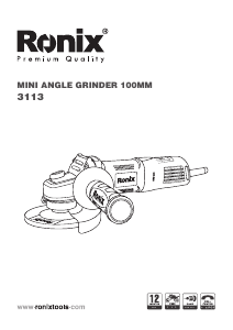 Manual Ronix 3113 Angle Grinder