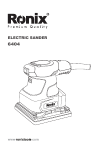 Manual Ronix 6404 Orbital Sander