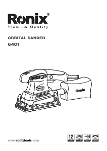Manual Ronix 6401 Orbital Sander