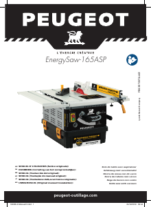 Manual Peugeot EnergySaw-165ASP Serra de mesa
