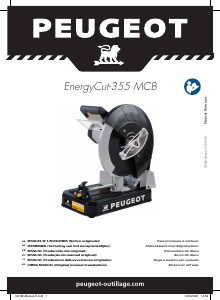 Manual Peugeot EnergyCut-355MCB Serra de esquadria metal