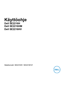 Käyttöohje Dell SE2216HM Nestekidenäyttö
