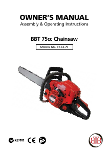 Manual BBT BT-CS-75 Chainsaw