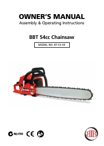 Manual BBT BT-CS-54 Chainsaw