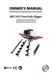 Manual BBT BBT-PHD-51CC Earth Auger