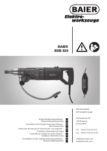 Manual Baier BDB 819 Diamond Drill