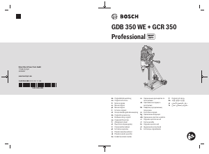 Használati útmutató Bosch GDB 350 WE + GCR 350 Gyémántfúrógép