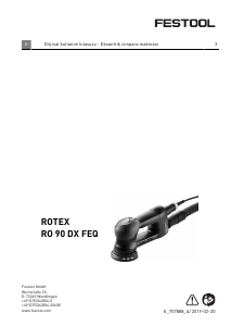 Kullanım kılavuzu Festool RO 90 DX FEQ Eksantrik zımpara
