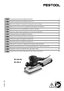 Manual Festool RS 200 EQ Lixadeira vibratória