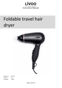 Manual Livoo DOS175 Hair Dryer