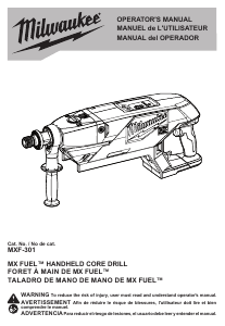 Manual Milwaukee MXF-301 Diamond Drill