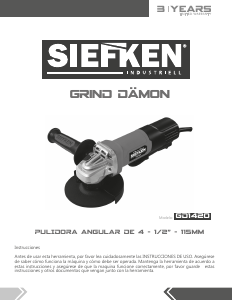 Manual de uso Siefken GD1420 Amoladora angular