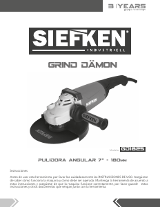 Manual de uso Siefken GD1825 Amoladora angular