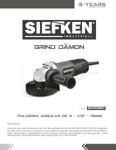 Manual de uso Siefken GD1020 Amoladora angular
