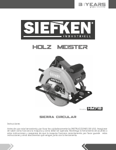 Manual de uso Siefken HM718 Sierra circular