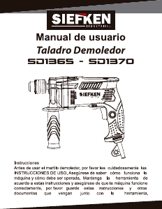 Manual de uso Siefken SD1370 Taladradora de percusión