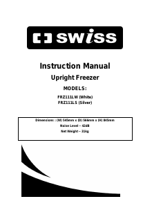 Handleiding Swiss FRZ111LW Vriezer