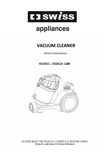 Manual Swiss SVACIND1200 Indigo Vacuum Cleaner