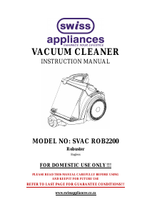 Manual Swiss SVAC ROB2200 Robuster Vacuum Cleaner