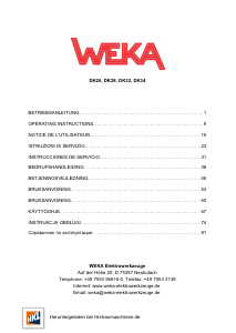 Mode d’emploi Weka DK26 Appareil de forage diamant