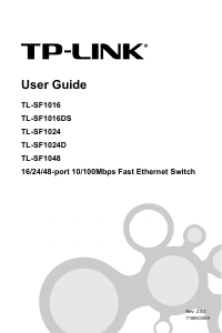 Handleiding TP-Link TL-SF1016DS JetStream Desktop Switch