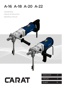 Mode d’emploi Carat A-16 Appareil de forage diamant