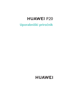 Priročnik Huawei P20 Mobilni telefon