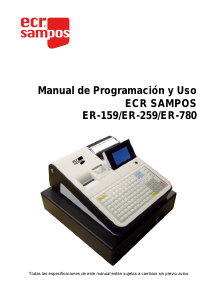 Manual de uso ECR Sampos ER-780 Caja registradora
