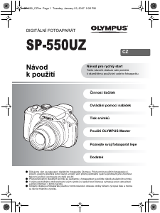 Manuál Olympus SP-550UZ Digitální fotoaparát