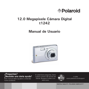 Manual de uso Polaroid t1242 Cámara digital