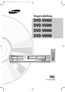 Brugsanvisning Samsung DVD-V5500 DVD-Video kombination