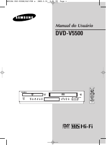Manual Samsung DVD-V5500 Combinação DVD-vídeo