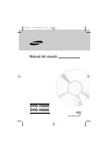 Manual de uso Samsung DVD-V5600 Reproductor DVD-Vídeo