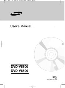 Manual Samsung DVD-V5600 DVD-Video Combination